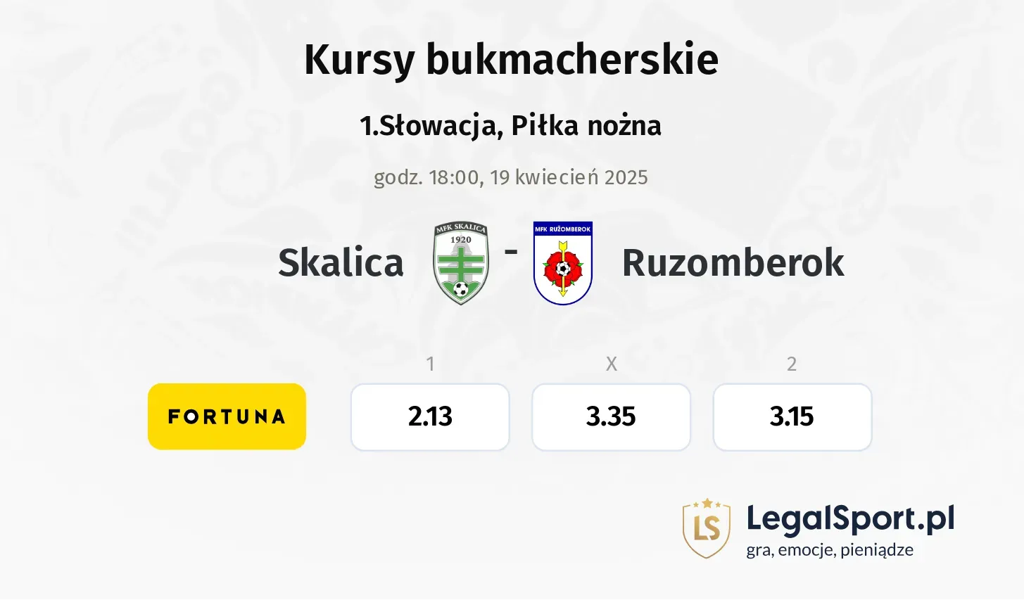 Skalica - Ruzomberok typy, kursy