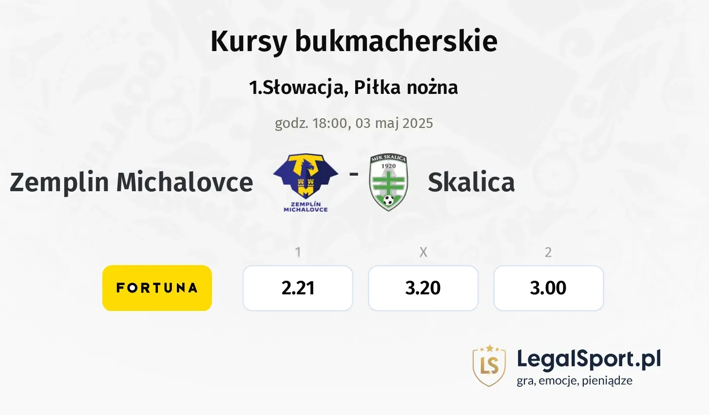 Zemplin Michalovce - Skalica typy, kursy