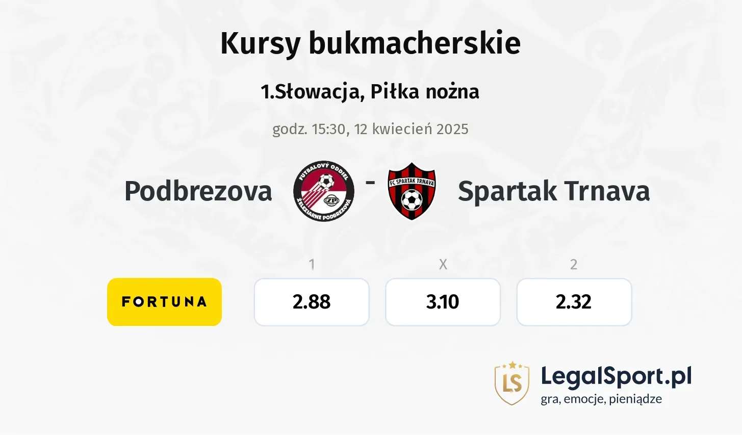 Podbrezova - Spartak Trnava typy, kursy