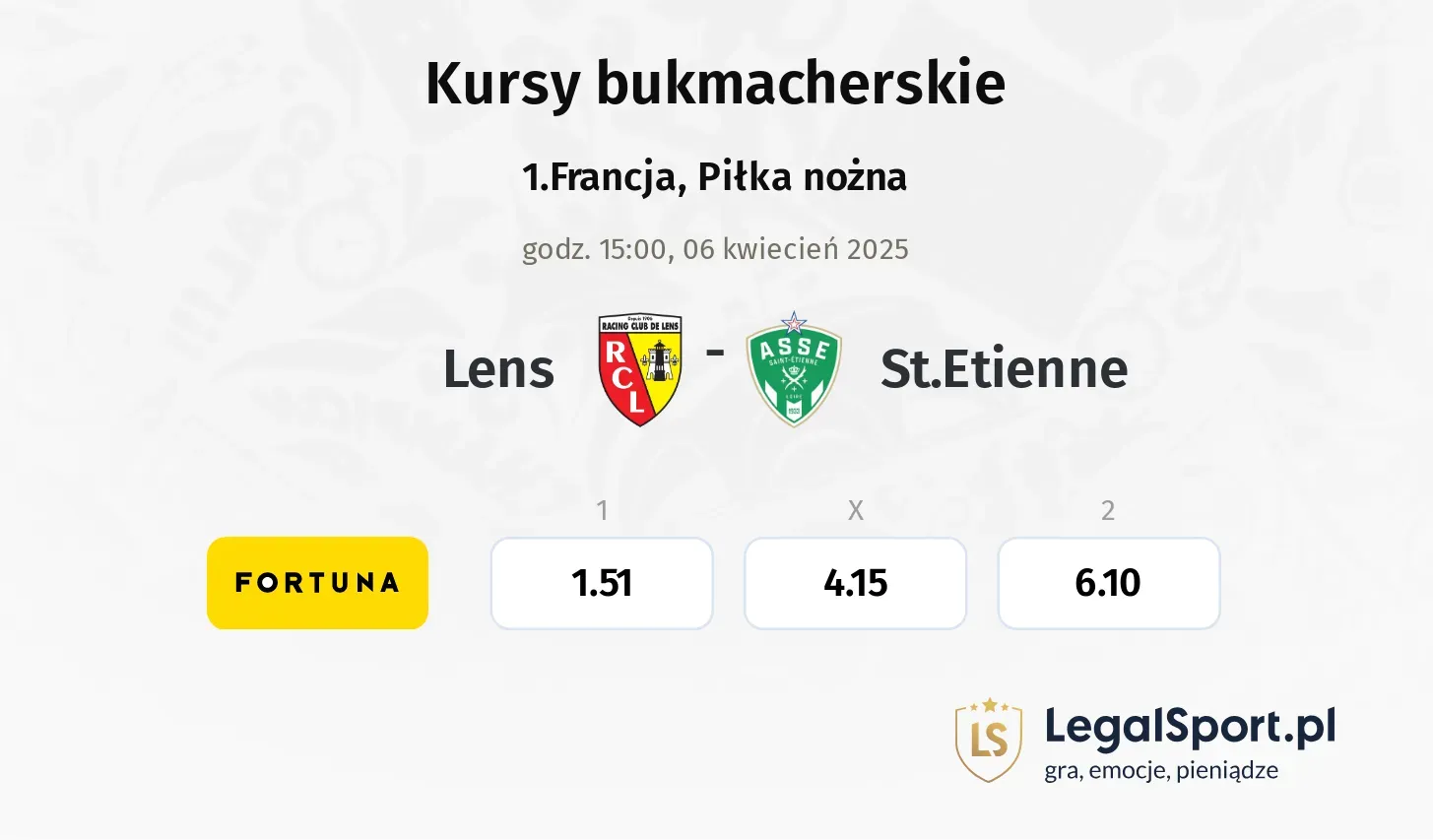 Lens - St.Etienne typy, kursy