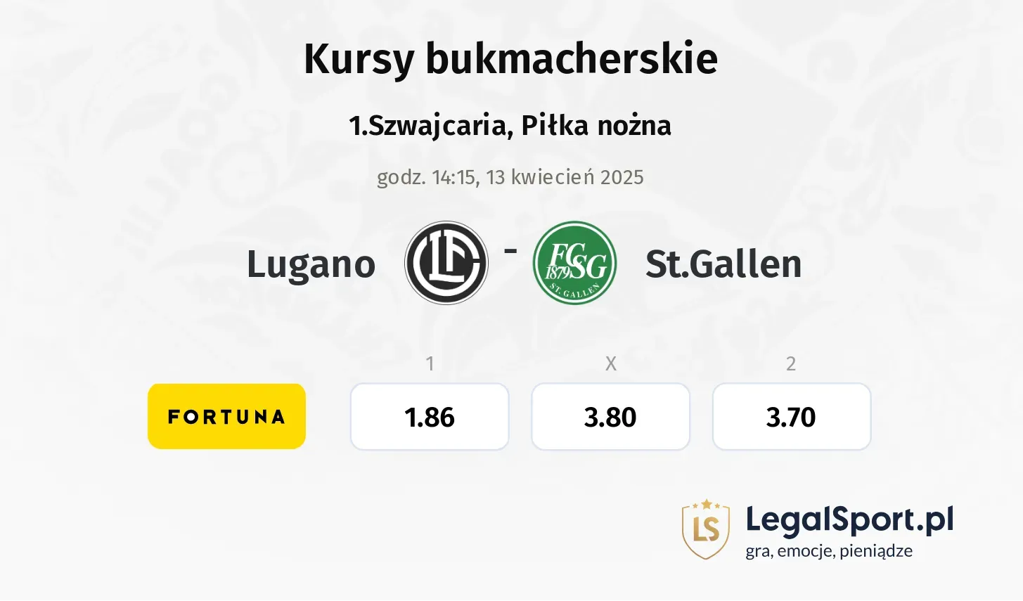 Lugano - St.Gallen typy, kursy