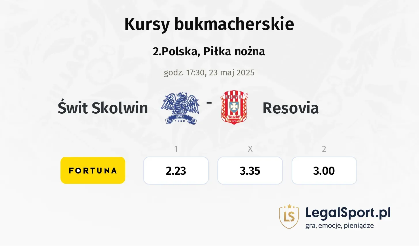 Świt Skolwin - Resovia promocje bonusy na mecz
