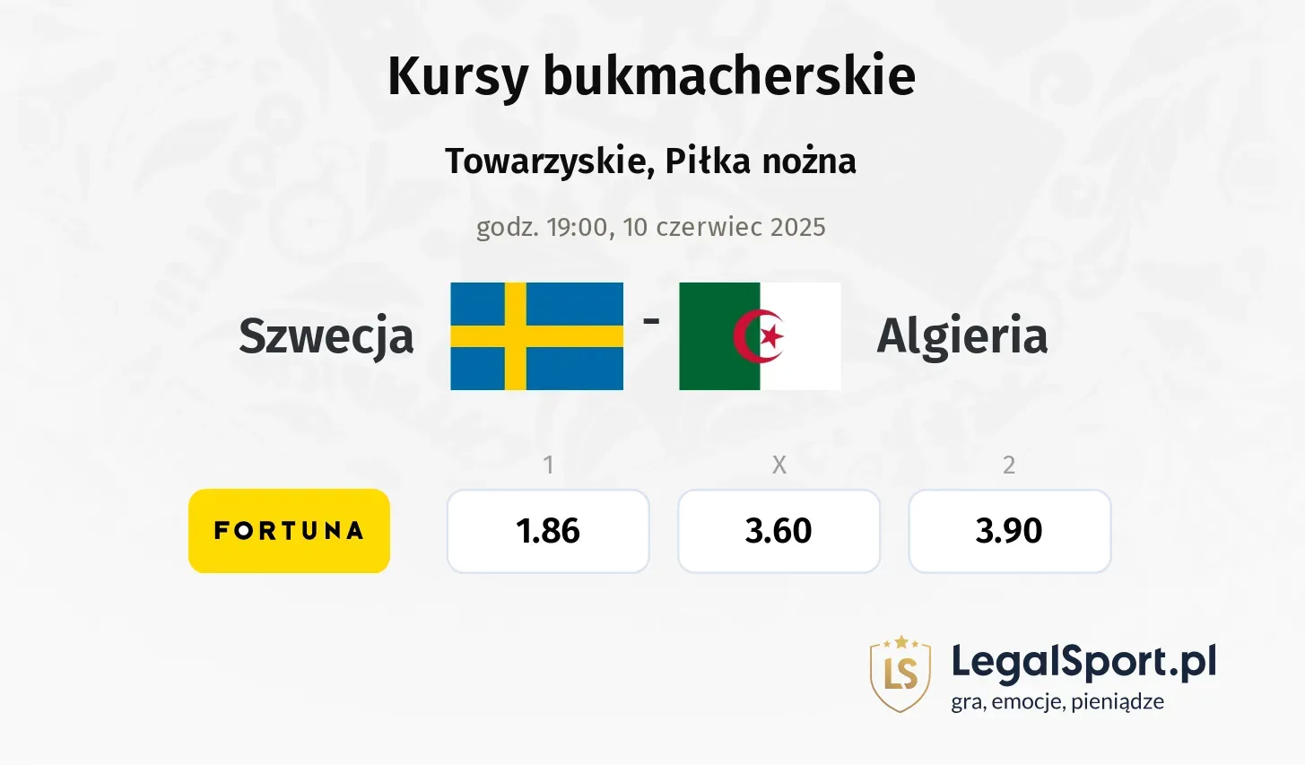 Szwecja - Algieria promocje bonusy na mecz