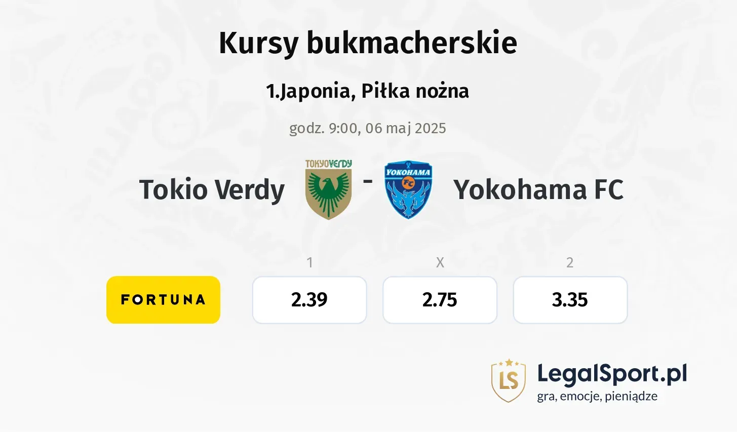Tokio Verdy - Yokohama FC promocje bonusy na mecz