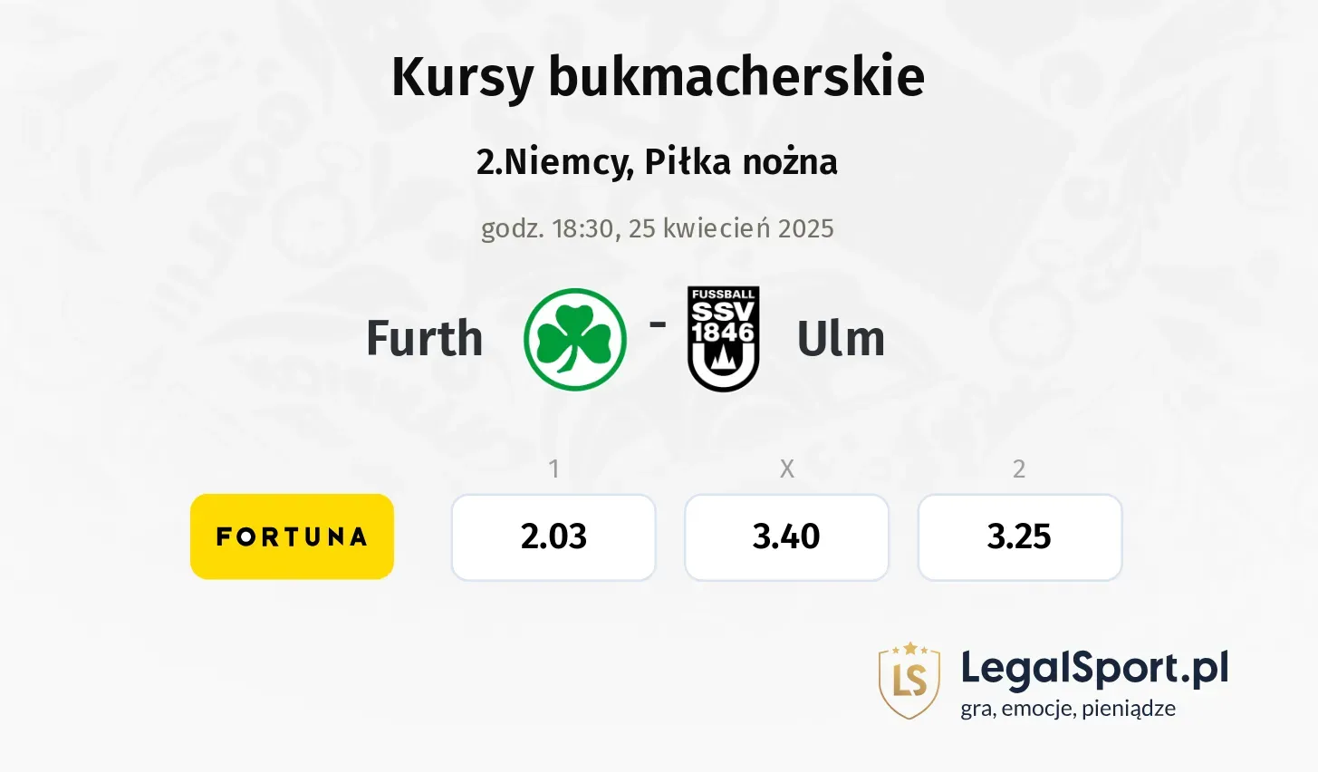 Furth - Ulm typy, kursy