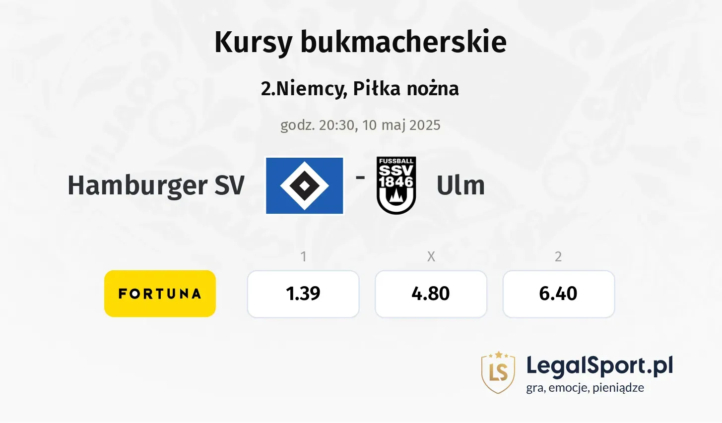 Hamburger SV - Ulm typy, kursy