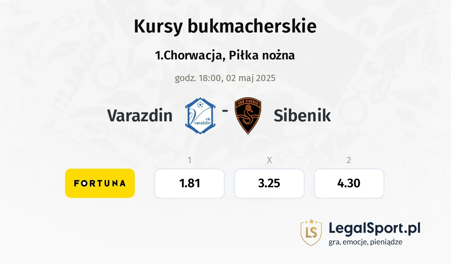 Varazdin - Sibenik promocje bonusy na mecz