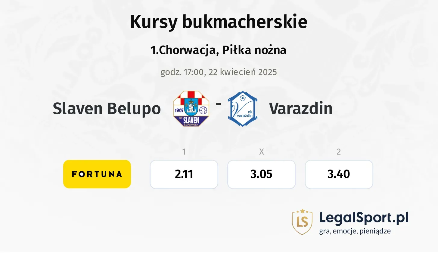 Slaven Belupo - Varazdin typy, kursy
