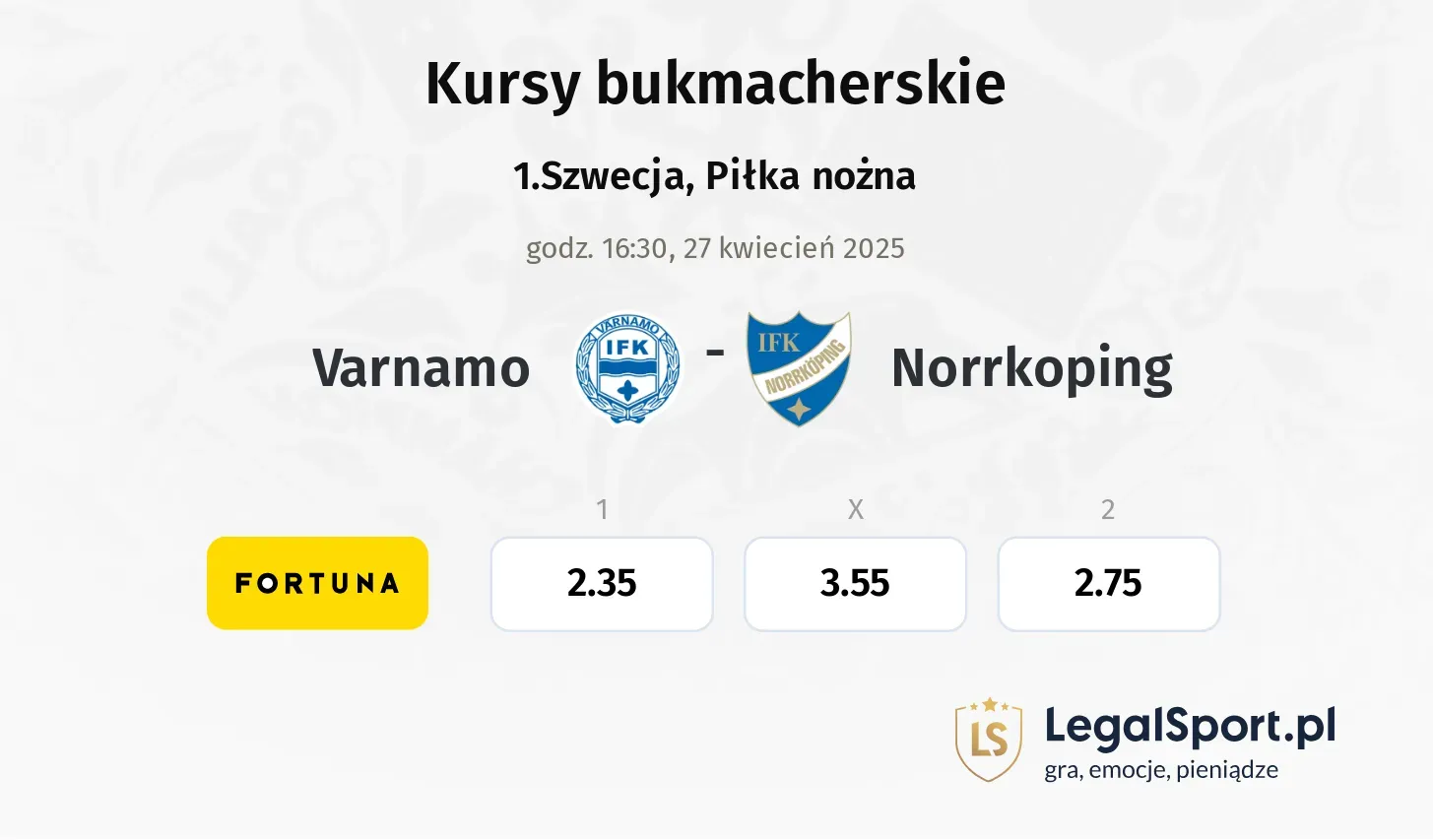 Varnamo - Norrkoping typy, kursy