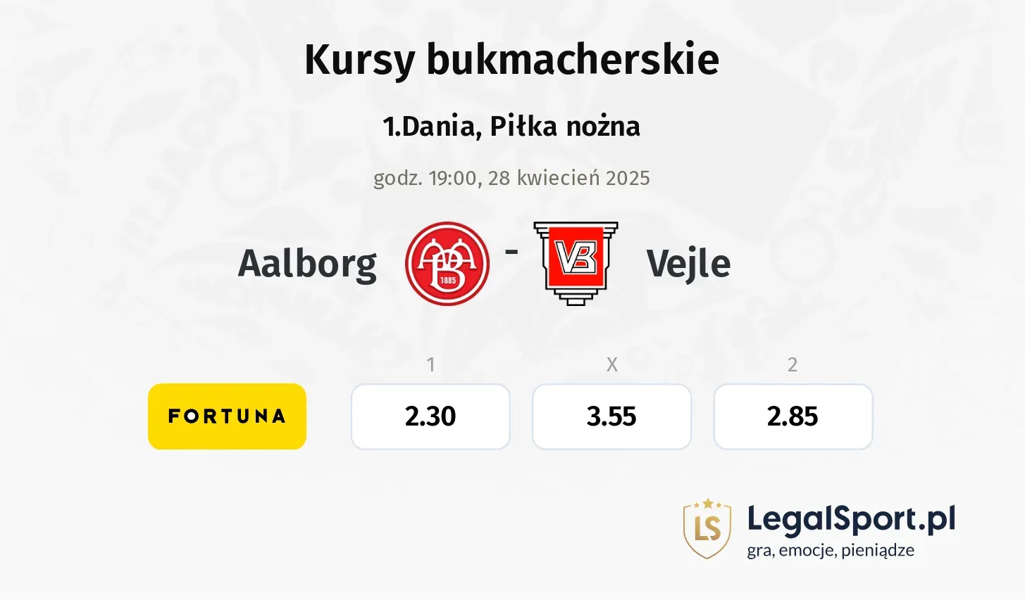 Aalborg - Vejle typy, kursy