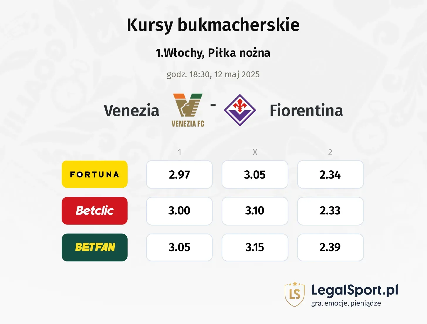 Venezia - Fiorentina promocje bonusy na mecz