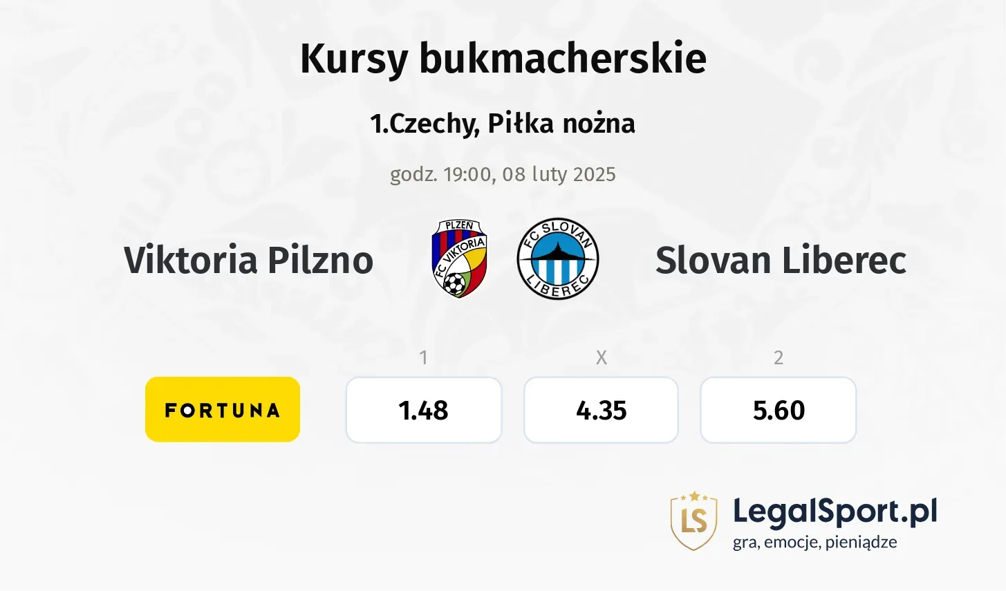 Viktoria Pilzno - Slovan Liberec typy, kursy