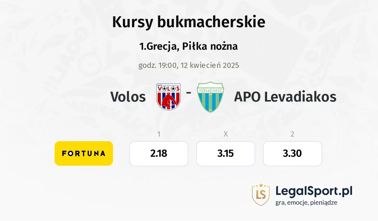 Volos - APO Levadiakos typy, kursy