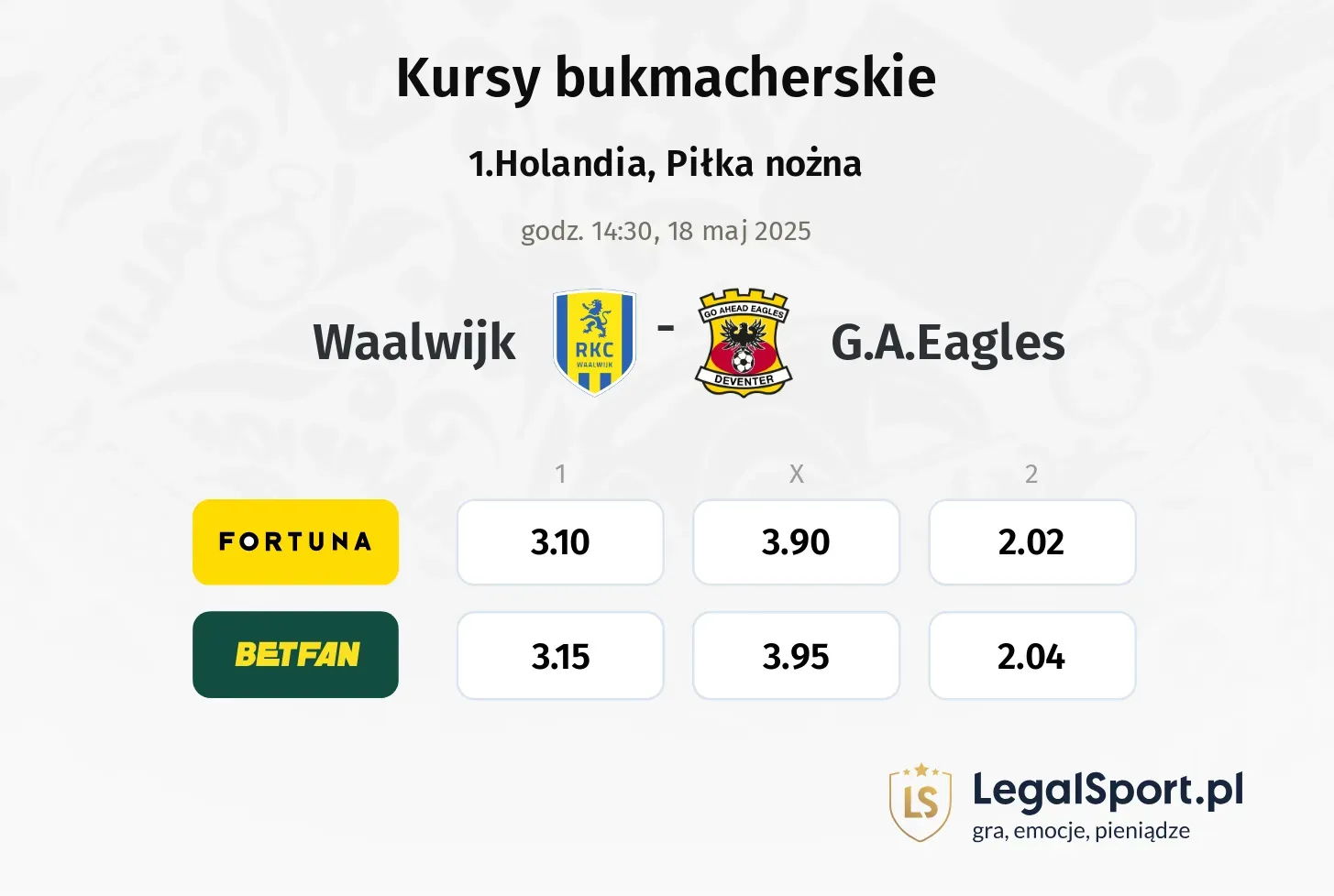 Waalwijk - G.A.Eagles promocje bonusy na mecz