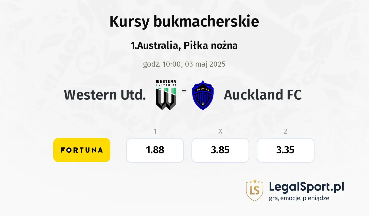 Western Utd. - Auckland FC promocje bonusy na mecz