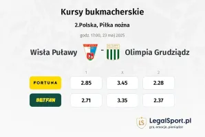 Wisła Puławy - Olimpia Grudziądz typy, kursy