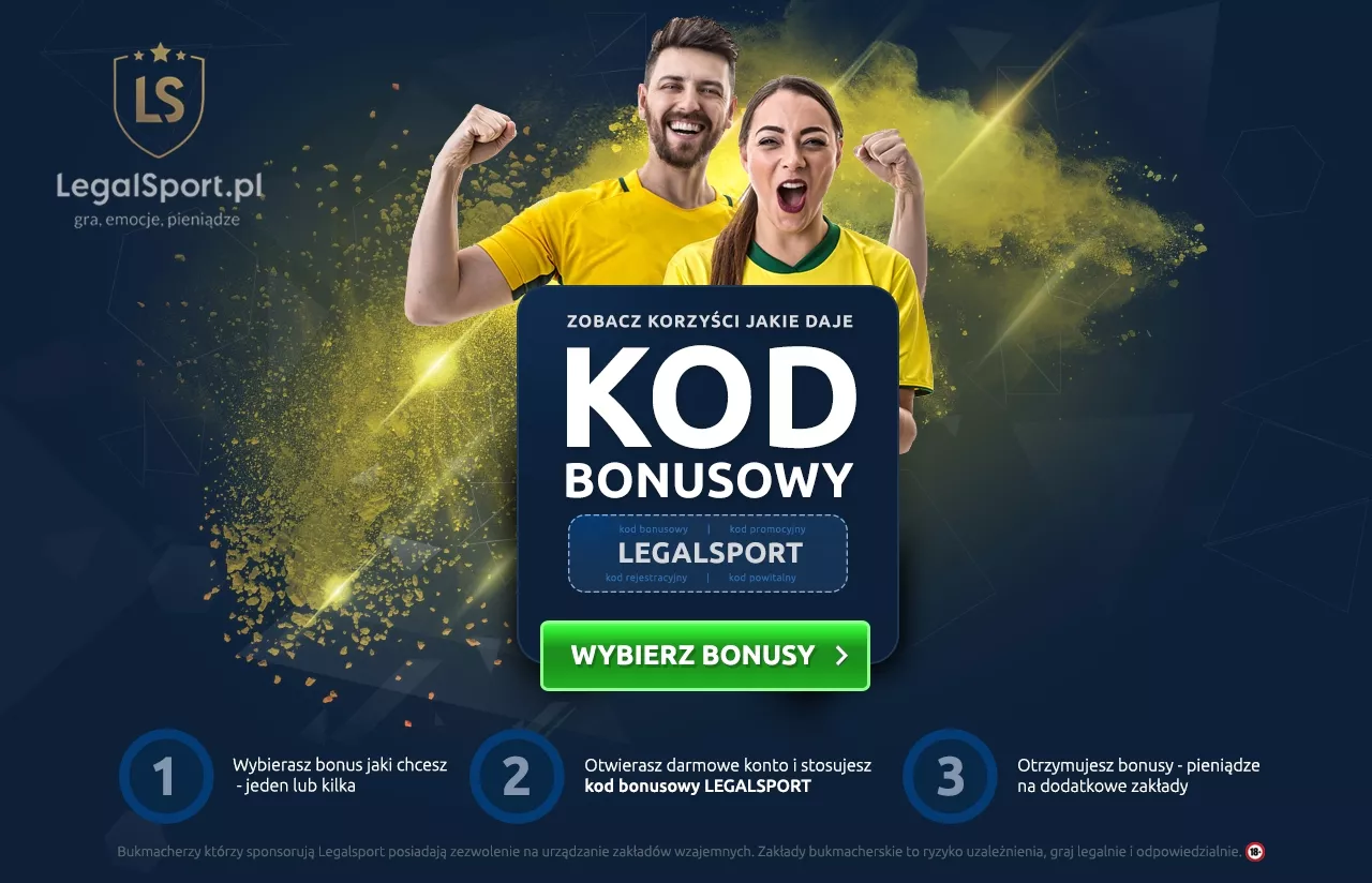 LEGALSPORT - kod do najlepszych promocji powitalnych