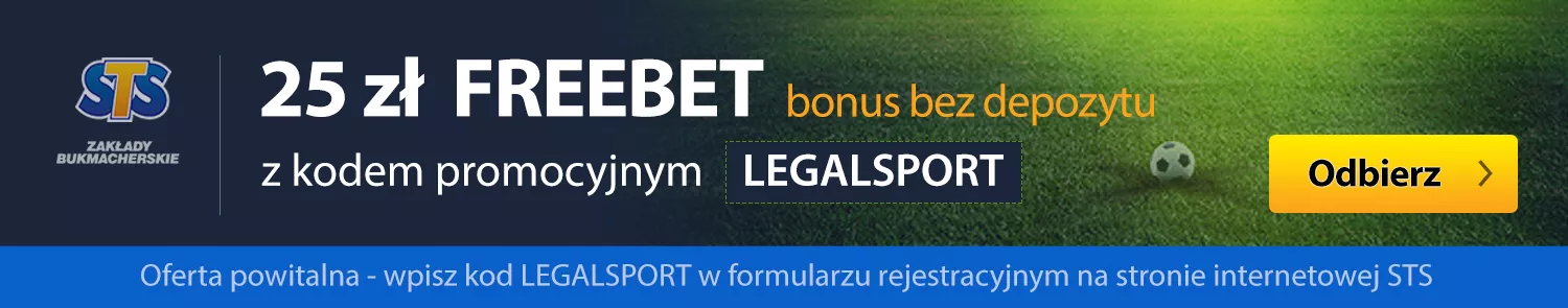 Informacja na temat oferty bukmacherskiej STS - 25 zł w ofercie powitalnej