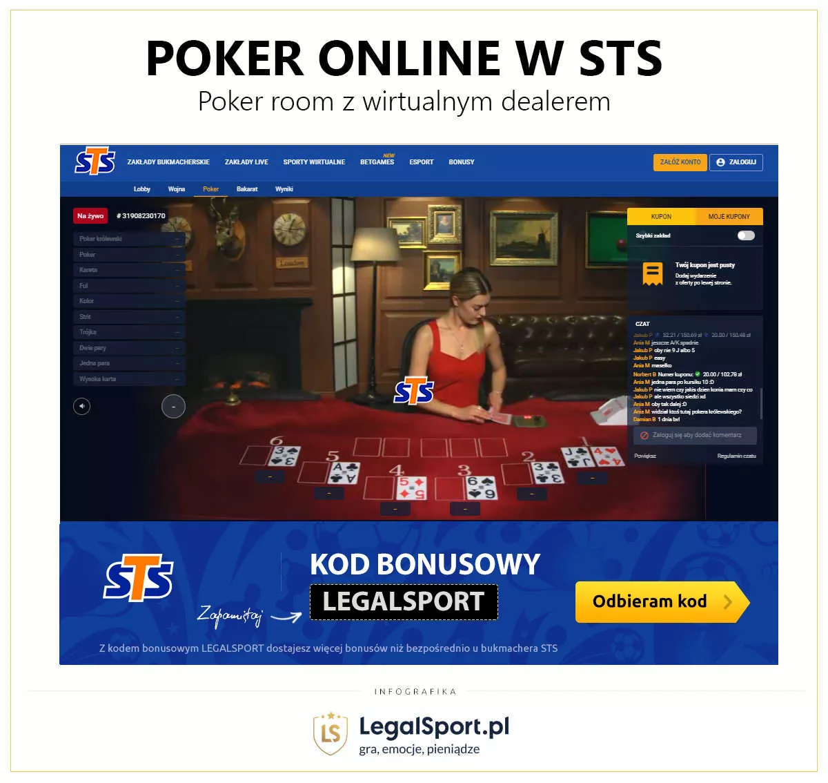 Poker STS Betgames - jak wygląda pokój do obstawiania zakładów na karty