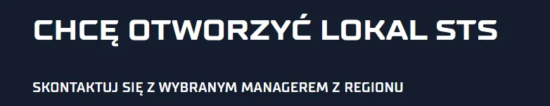 Franczyza lokalu stacjonarnego u bukmachera STS