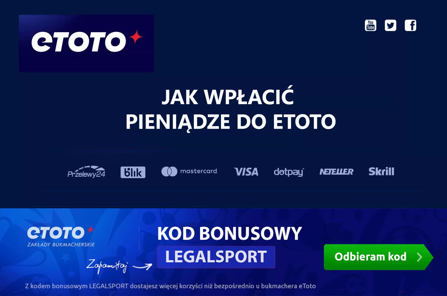 wpłata kasy do etoto