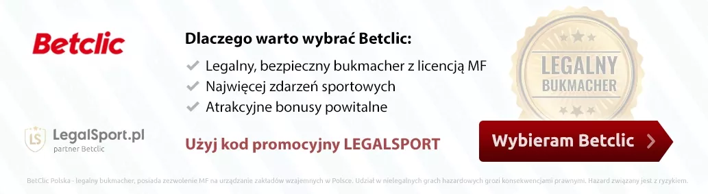 Infografika dotycząca rekomendacji dla bukmachera Betclic Polska