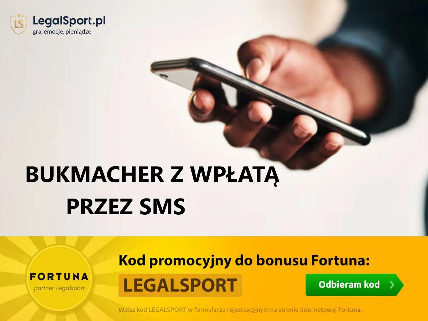 U jakiego bukmachera można zrobić wpłatę środków przez SMS?