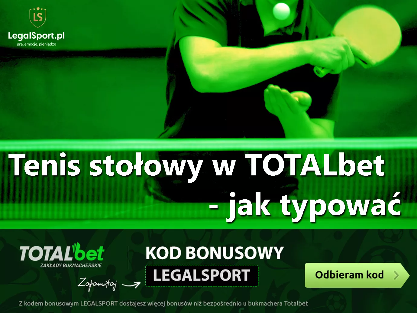 Zakłady na tenis stołowy w TOTALbet online