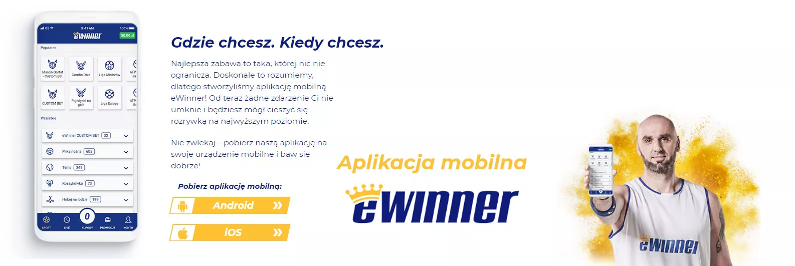 eWinner - aplikacja mobilna dla graczy