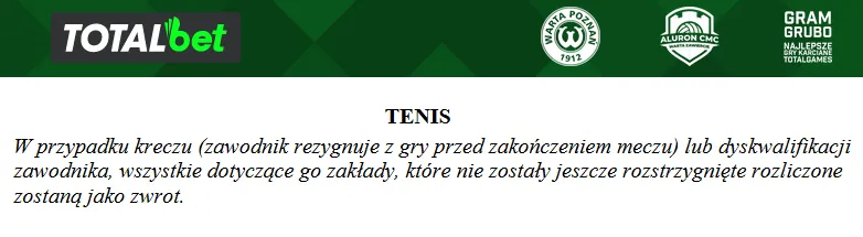 Jak rozliczyć tenisowy krecz u bukmachera TOTALbet