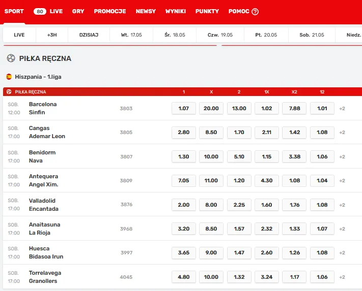 Superbet: pierwsza oferta zakładów na piłkę ręczną