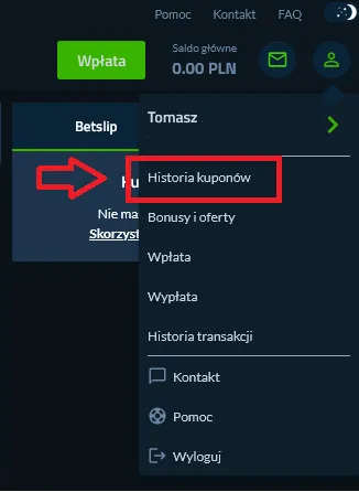 forBET: jak sprawdzić kupon online - krok 2