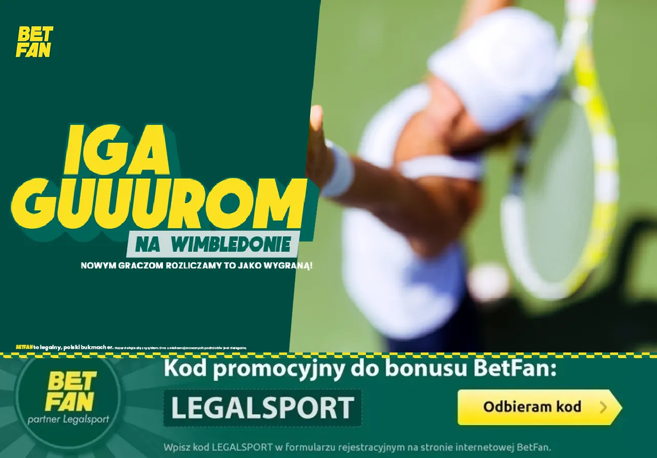 Iga Guuurom na Wimbledonie w BETFAN 