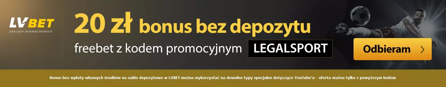 Bonus na typy 2-drogowe bez depozytu w LVBET Zakłady Bukmacherskie