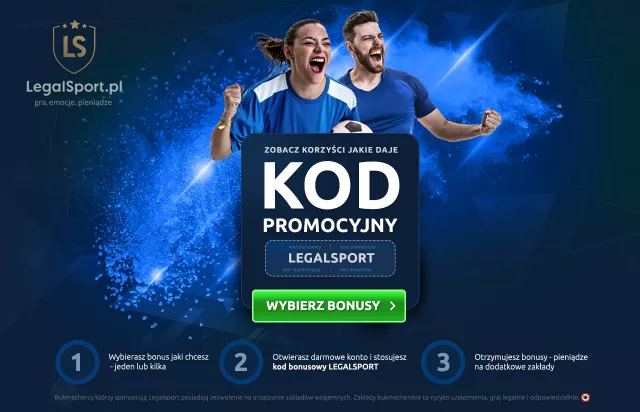 Kody promocyjne do bukmacherów internetowych - kod zapewnia maksymalny bonus powitalny