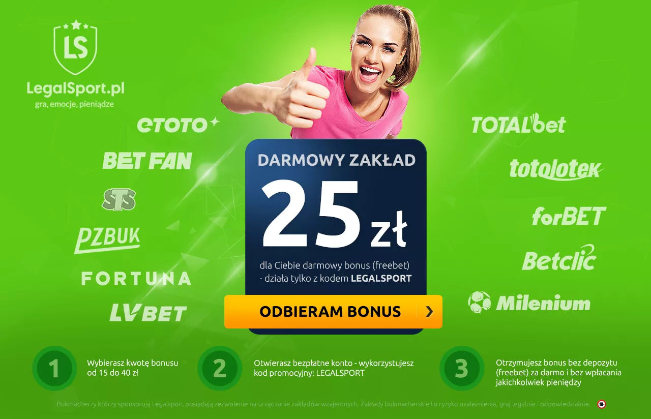 Bez depozytu zagrasz u bukmachera który daje freebet (STS, Fortuna, forBET czy BETFAN)