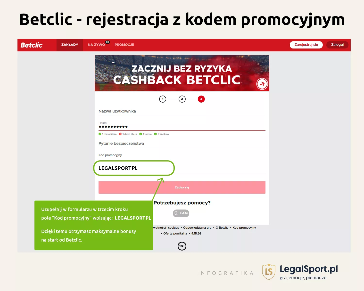 Rejestracja z kodem promocji