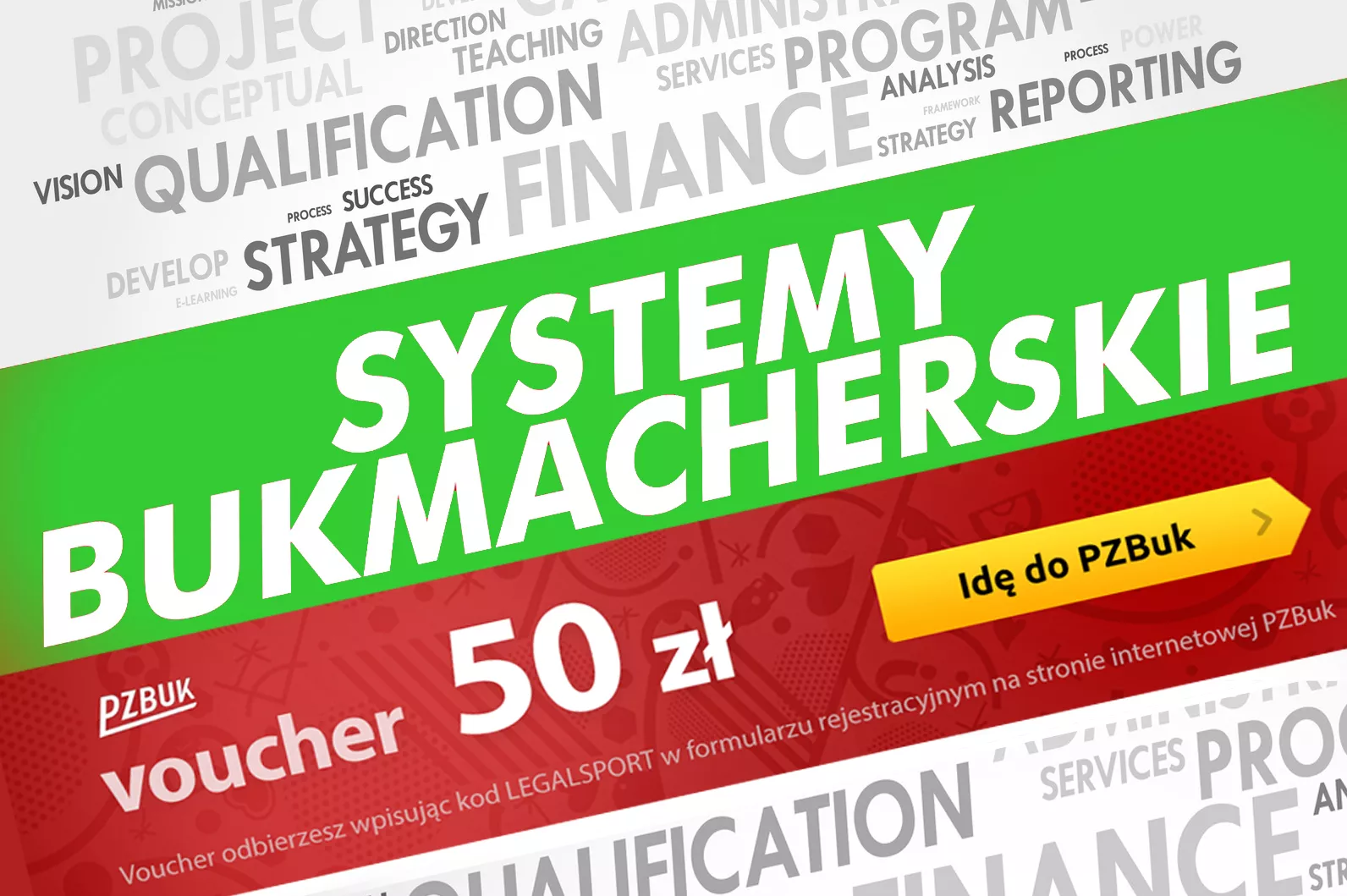 Grafika przedstawiająca voucher 50 zł od PZBuk na systemy bukmacherskie 