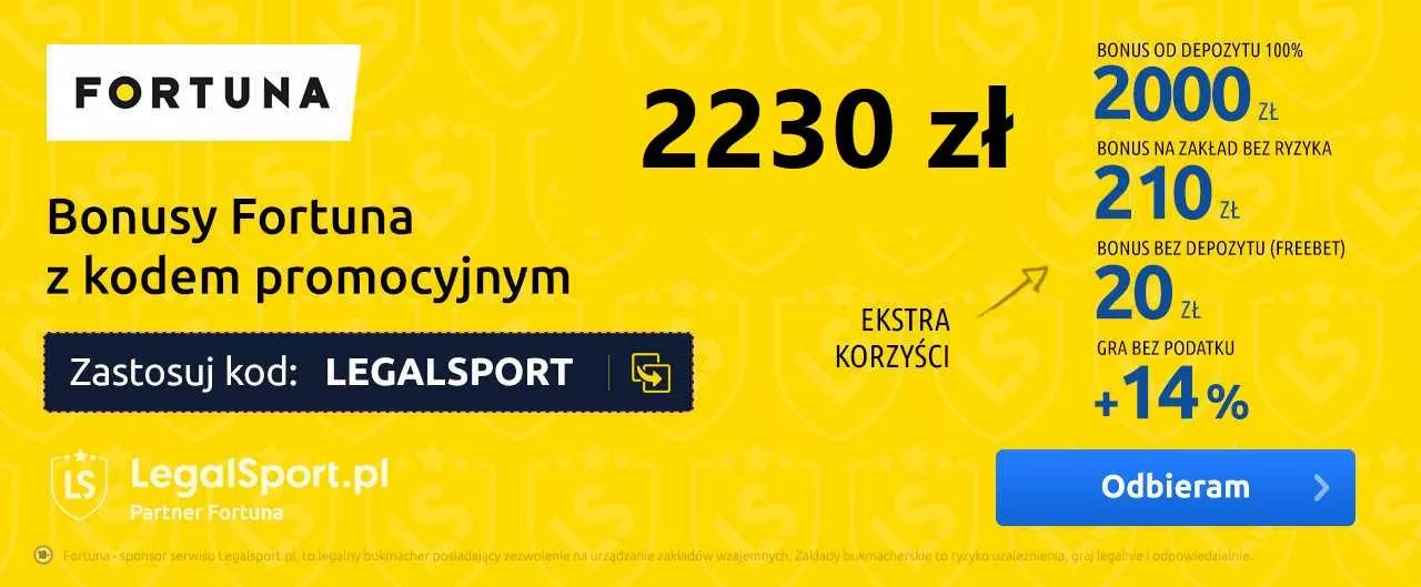 Bonus na start z kodem promocyjnym w Fortuna: promocję można wykorzystać na typy siatkarskie