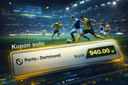 Wygrana na kuponie z 1 zdarzeniem i kursem 940.00