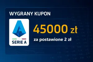 Wygrany kupon: 45 000 zł za postawione 2 zł
