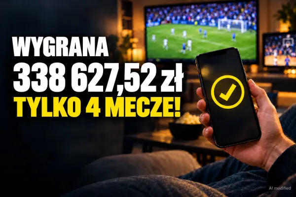 Tylko cztery mecze. Fortuna wypłaciła 338 627,52 zł