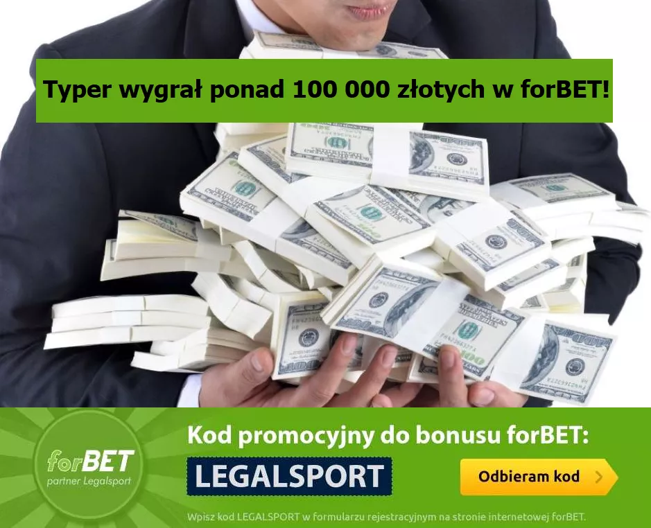 Wygrał ponad 100 tysięcy złotych u bukmachera!