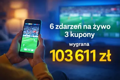 Trafione 6 zakładów na żywo i wygrana 103 611 zł