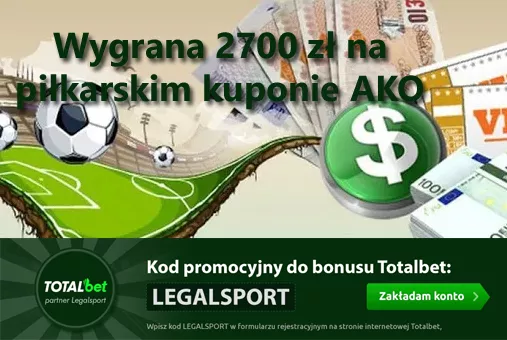 Wygrał ponad 2700 PLN na kuponie za 10 PLN