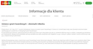 screen komunikatu mBanku