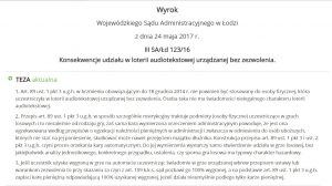 screen wyroku WSA w Łodzi