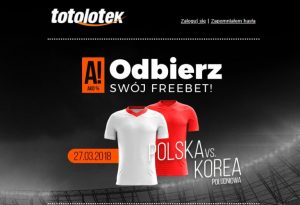 Totolotek przygotował nową promocję dla graczy - freebet na reprezentację!
