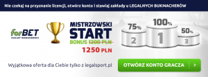 Graj bezpiecznie u legalnych firm bukmacherskich z licencją - odbierz 1250 zł na powitanie
