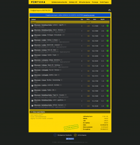 screen zwycięskiego kuponu w Fortunie